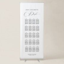 Black & White Modern Typography Wedding Seating