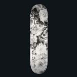 Black white modern watercolor country floral skateboard<br><div class="desc">A modern black and white watercolor country chic roses floral pattern.This trendy country chic girly floral design is perfect for the classy and sophisticated modern girl or anyone. Customise this design with your own message and personalised information. All designs are printed.</div>
