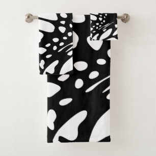 Black&White Monarch Butterfly Design - Towel Set