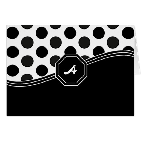 Black & White Monogram Cards