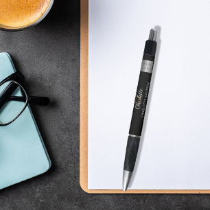 Black white monogram name business logo