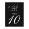 Black White Monogram Wedding Table Number Cards