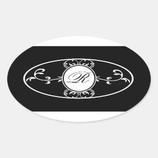 Black White Monogrammed Wedding Favour Soap Label