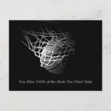 Black & White Motivational Quote Basketball