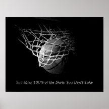 Black & White Motivational Quote Basketball