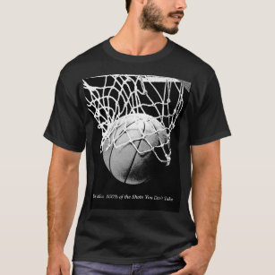 Black White Motivational Quote Basketball T-Shirt