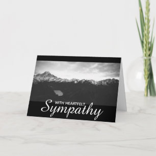*~* Black & White Mountains Sympathy Love & Light Card