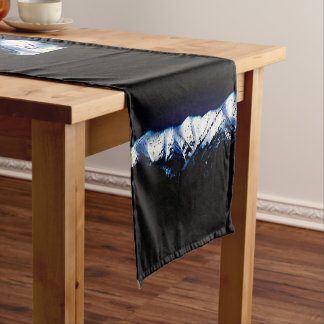 Black & White Mountains Table Runner