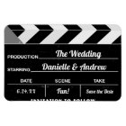 Black White Movie Clap Board Wedding Save the Date