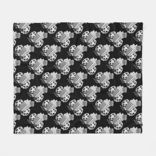 Black & White Movie Classics Binge Watching Fleece Blanket