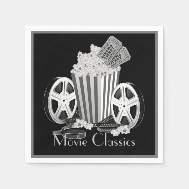Black & White Movie Classics Napkin (Front)