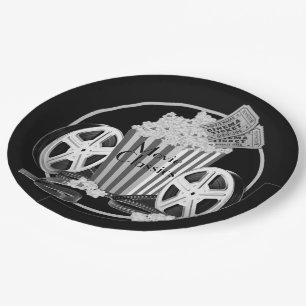 Black & White Movie Classics Paper Plate