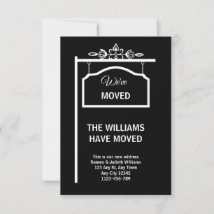Black & White Moving Announcement Card