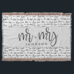 Black White Mr and Mrs Married love wedding gift  Throw Blanket<br><div class="desc">Design "Black White Mr and Mrs Married Love Wedding Gift Throw Blanket": 🤵👰 Mr. and Mrs. Throw Blanket: This throw blanket is a perfect wedding gift for the newlyweds. Celebrate their union with a personalised and stylish addition to their home. 💖 Modern Typography: The word "Love" in modern typography takes...</div>