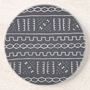 Black & White Mudcloth Coaster