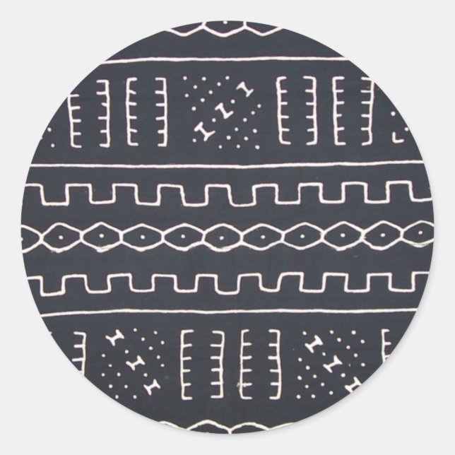 Black & White Mudcloth Sticker (Front)