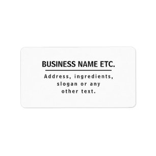 Black & White Multi-Purpose Label