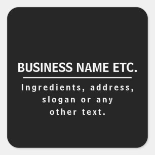 Black & White Multi-Purpose Square Sticker