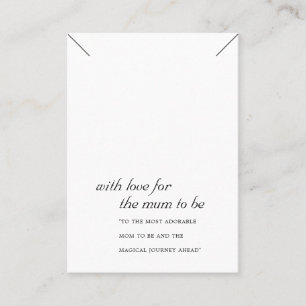 BLACK WHITE MUM TO BE GIFT NECKLACE DISPLAY CARD