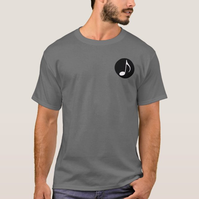 black&white music note T-Shirt (Front)
