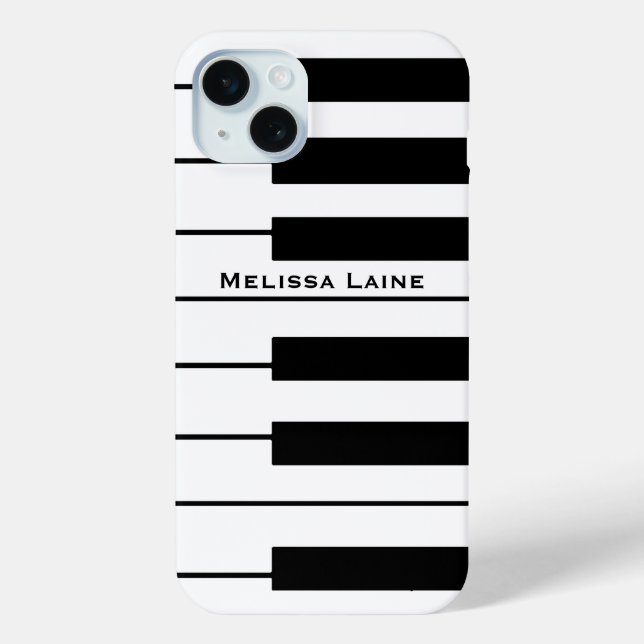 black & white music piano keyboard Case-Mate iPhone case (Back)