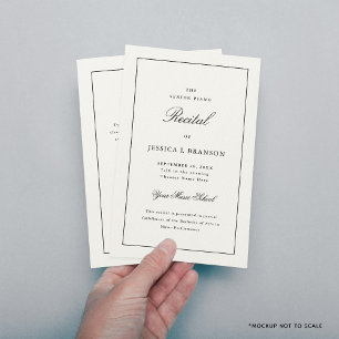 Black & White Music Recital Program Template