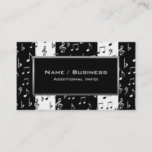Black & White Musical Stripes Business Card