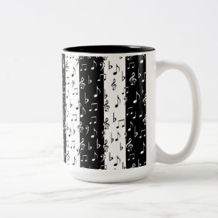Black & White Musical Stripes Mug