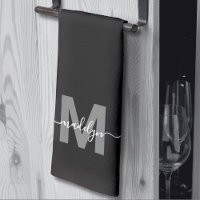 Black White Name Monogram