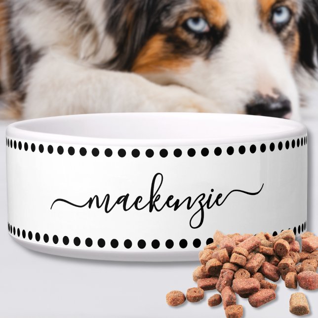 Black White Name Pet Bowl (Black White Name Pet Bowl)