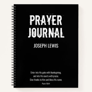 Black White Name Psalm Prayer Journal