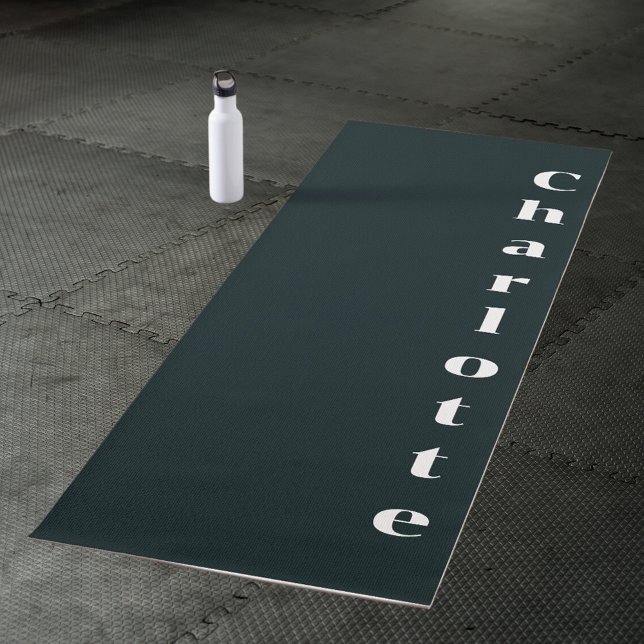 Black white name yoga mat (Creator Uploaded)