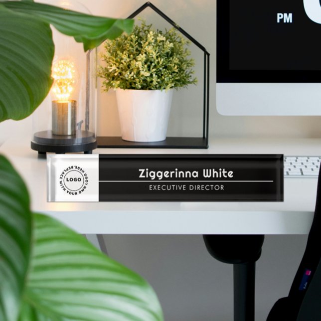 Black, White Nameplate (Creator Uploaded)