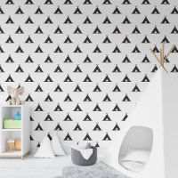 Black White Native American Hut Shelter Icon Boho