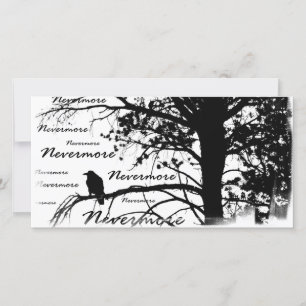 Black & White Nevermore Silhouette Raven
