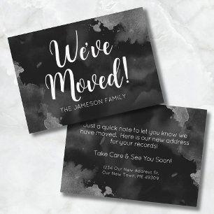 Black White New Address Moving Announcement Card