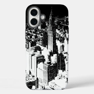 Black & White New York iPhone 16 Plus Case