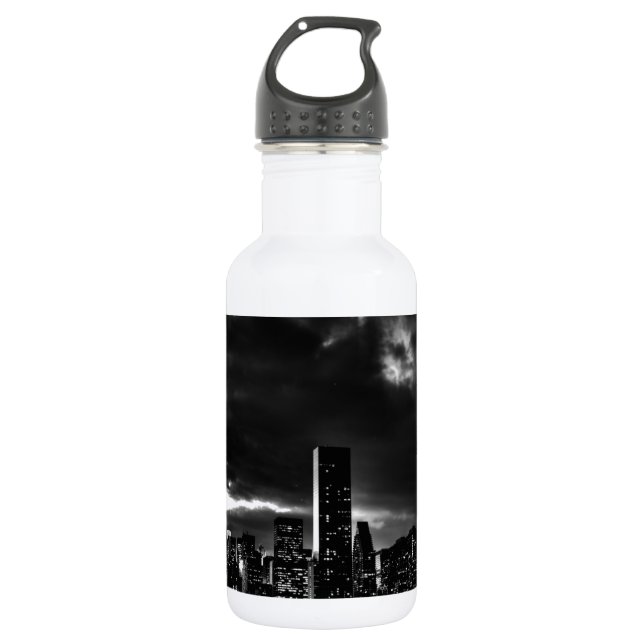 Black & White New York City 532 Ml Water Bottle (Front)