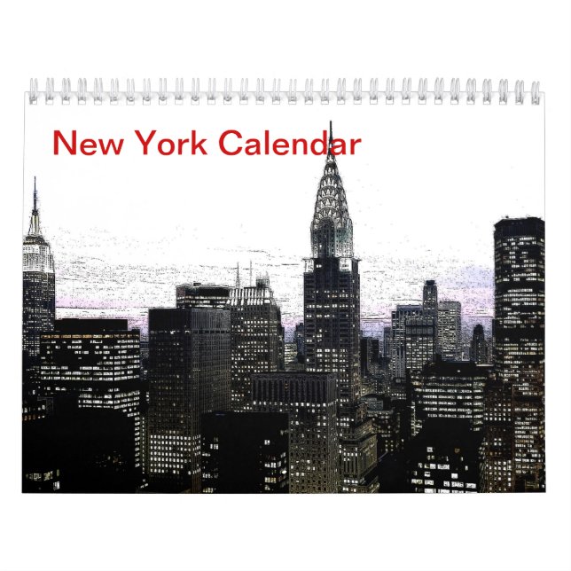 Black & White New York City Calendar (Cover)