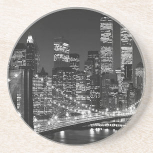 Black & White New York City Coaster