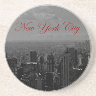 Black White New York City Coaster