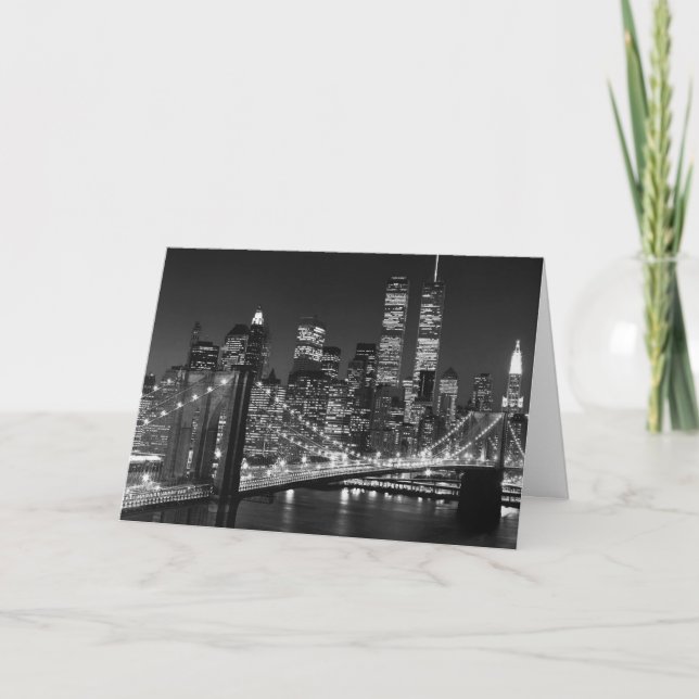 Black & White New York City Holiday Card (Front)