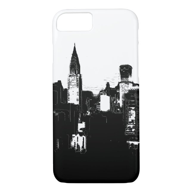 Black & White New York City iPhone 7 Case (Back)