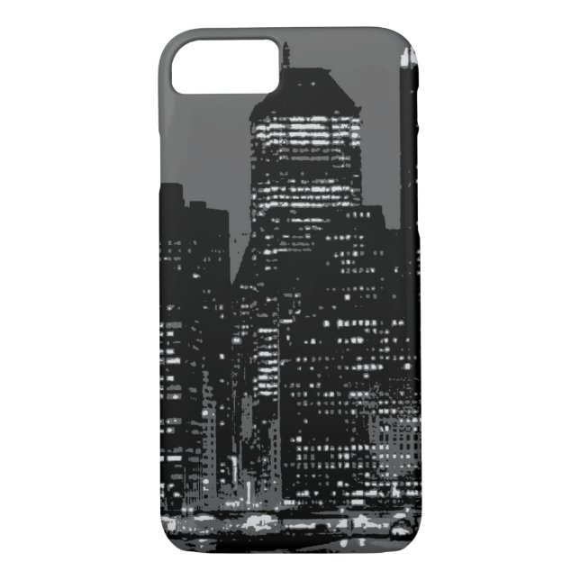Black & White New York City iPhone 7 Case (Back)