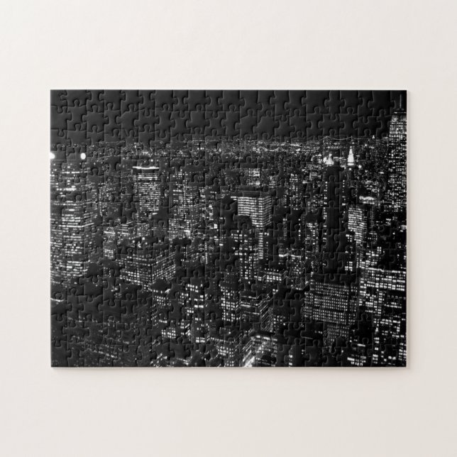 Black & White New York City Jigsaw Puzzle (Horizontal)