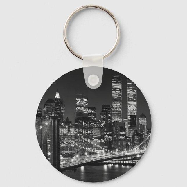 Black & White New York City Key Ring (Front)