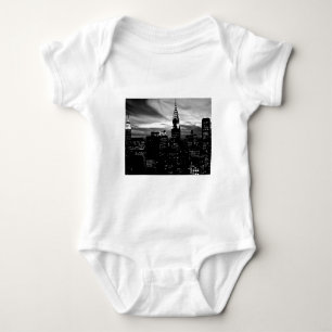 Black & White New York City Midtown Baby Bodysuit