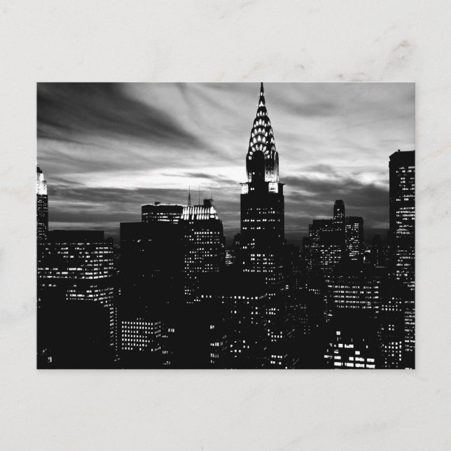 Black & White New York City Midtown Postcard (Front)