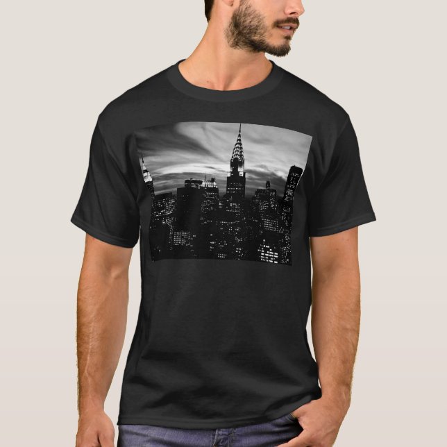 Black & White New York City Midtown T-Shirt (Front)