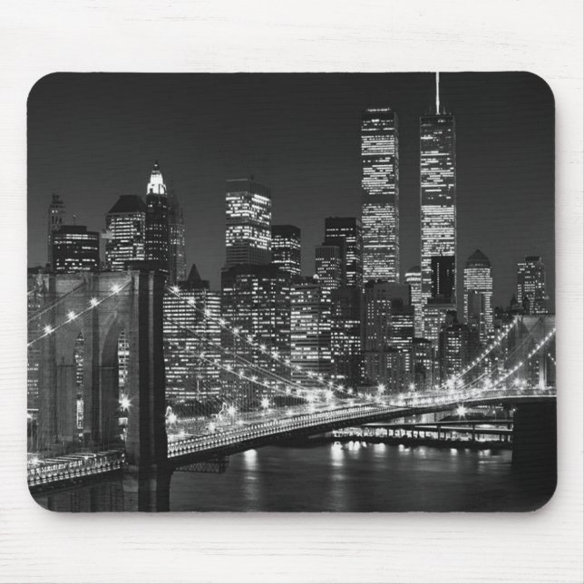 Black & White New York City Mouse Mat (Front)